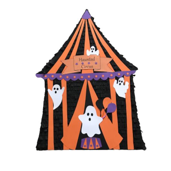 Πινιάτα στοιχειωμένο τσίρκο με φαντάσματα ύψος 50 εκ. - halloween, πινιάτες, πάρτυ γενεθλίων