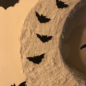 Πινιάτα halloween φεγγάρι με γάτα μάγισσα ύψος 50 εκ. - halloween, πινιάτες - 4