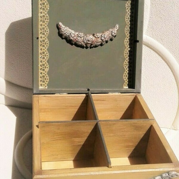 Κουτί Ξύλινο Χρυσή Αφροδίτη 16,5cm x16,5cm x7,5cm - ξύλο, οργάνωση & αποθήκευση, δώρα για γυναίκες - 3
