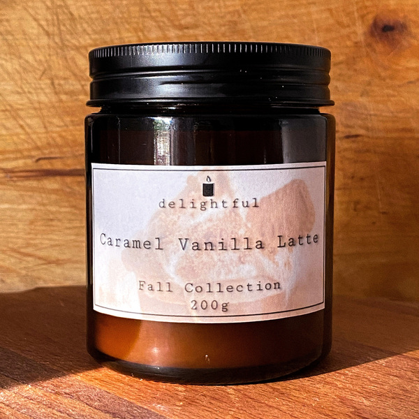 Caramel Vanilla Latte Αρωματικό Κερί - αρωματικά κεριά, φθινόπωρο, κεριά - 2
