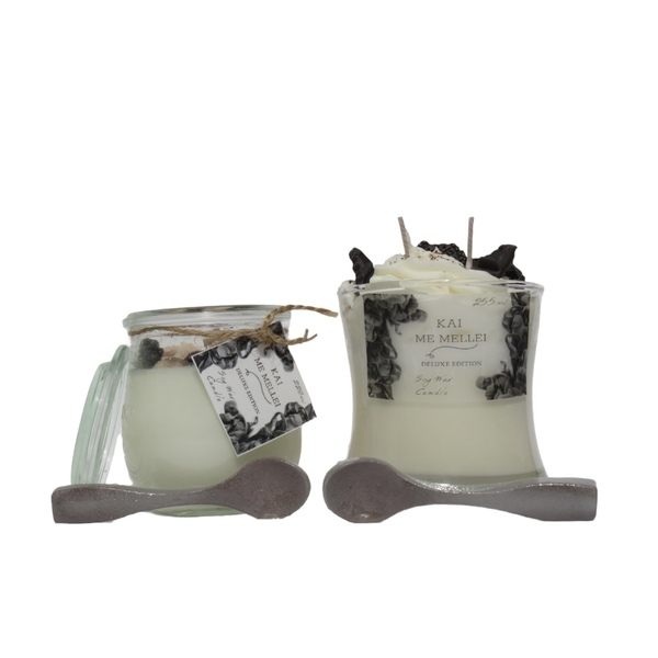 Κερί Σόγιας 220ml σχέδιο YogurtChoco σειρά DeluxeCandles Kaimemellei - χειροποίητα, αρωματικά κεριά, διακοσμητικά, αρωματικό χώρου, κερί σόγιας - 4