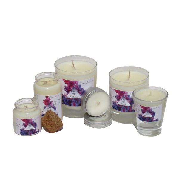 Χειροποίητο Κερί Σόγιας 250ml σειρά FlowerBlossom Kaimemellei - αρωματικά κεριά, διακοσμητικά, κεριά, αρωματικό χώρου, κερί σόγιας - 3