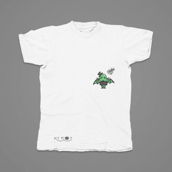 Βαμβακερό μπλουζάκι με κεντητό σχέδιο μικρός Cthulhu - βαμβάκι, μακρυμάνικες - 4