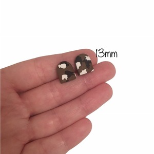 Σετ μικρά σκουλαρίκια από πολυμερικο πηλό - πηλός, καρφωτά, μικρά - 4