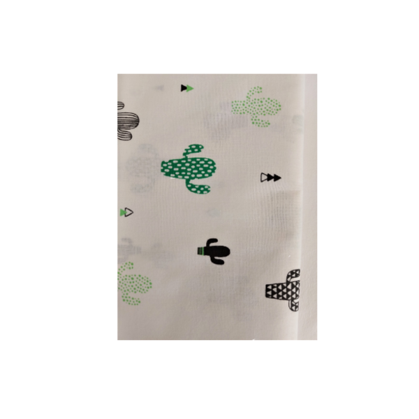 Βαμβακερό σετ σεντόνια με μαξιλαροθήκη σε λευκό χρώμα με σχέδιο κάκτους Διαστάσεις 1,15 x 1,70 - κορίτσι, αγόρι, κάκτος - 3