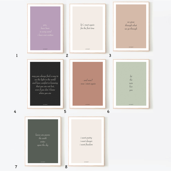 αφισάκι με κείμενο σε lila pastel χρωματισμούς| 21x30cm | words & shapes - δώρο, διακόσμηση, αφίσες - 3