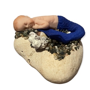 Μωρό-Γοργόνος χειροποίητη μινιατούρα από πηλό - γοργόνα, βρεφικά, δώρα για τον μπαμπά, δώρα για βάπτιση