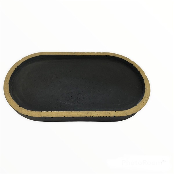 Μαύρο tray με υφή γρανίτη - διακόσμηση, χειροποίητα - 2