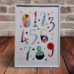 Παιδικό κάδρο διακοσμητικό- εκπαιδευτικό με αριθμούς σε έντονα χρώματα ( 22χ 31 εκ. ) - πίνακες & κάδρα, κορίτσι, αγόρι, δώρο, παιδικά κάδρα - 3