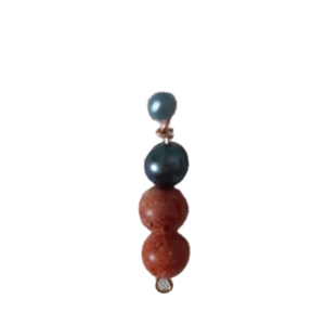 Κρεμαστό μαργαριτάρι -μηλοκόραλο - ημιπολύτιμες πέτρες, πέρλες
