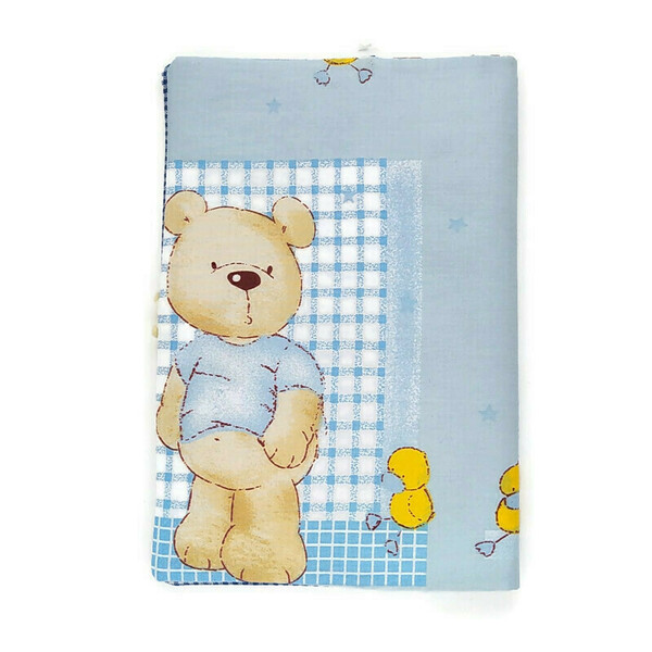 Θήκη βιβλιαρίου υγείας για αγόρι με αρκουδάκι γαλάζιο15,5×22. - αγόρι, δώρα για βάπτιση, αρκουδάκι, θήκες βιβλιαρίου, δώρο γέννησης - 2