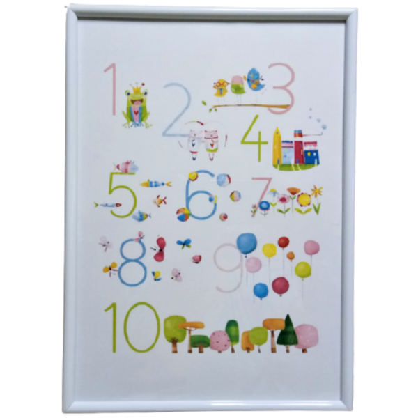 Παιδικό κάδρο διακοσμητικό- εκπαιδευτικό με αριθμούς σε πάλ χρώματα ( 22χ 31 εκ. ) - πίνακες & κάδρα, κορίτσι, αγόρι, δώρα για παιδιά, παιδικά κάδρα