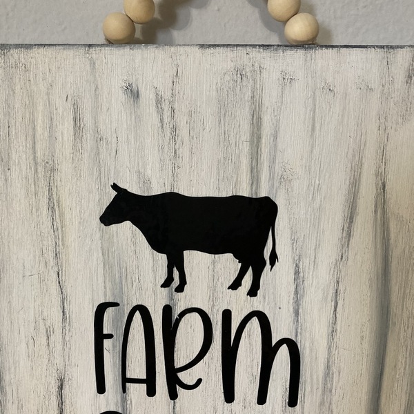 Ξυλινο Καδρακι Farm fresh milk διαστ. 21 x 30 - πίνακες & κάδρα - 4