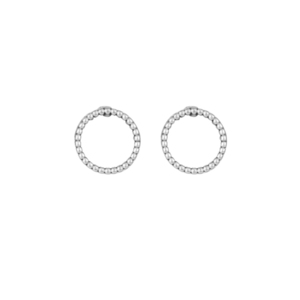 Σκουλαρίκια Καρφωτά "Dotted Circles" - επιχρυσωμένα, επάργυρα, καρφωτά, μικρά, boho