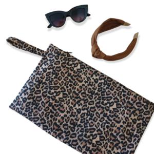Λεοπαρ υφασμάτινη τσάντα χειρός - ύφασμα, animal print, clutch, all day, χειρός - 2