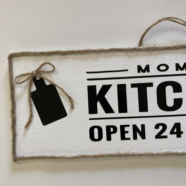 Ξυλινο καδρακι Mom's Kitchen διαστ. 30x10 εκατ. - πίνακες & κάδρα - 3