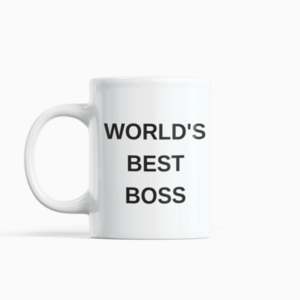 Κούπα με εκτύπωση World's Best Boss - κούπες & φλυτζάνια, αστείο, χριστουγεννιάτικο