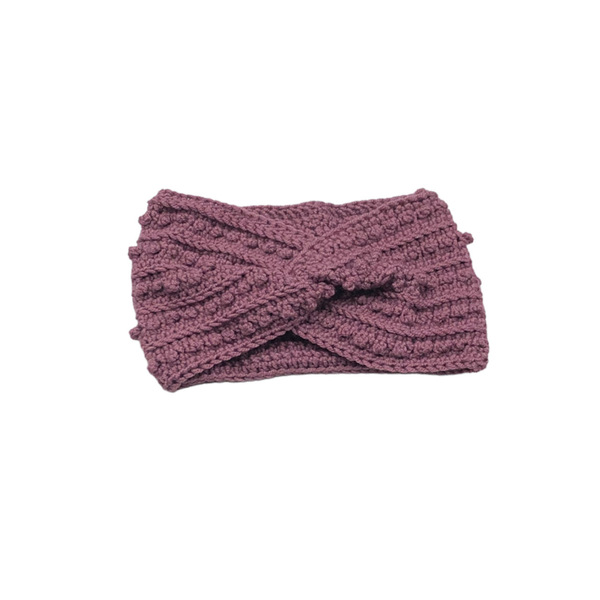 Κορδέλα μαλλιών headband πλέκτη χειροποίητη Μοβ - λαστιχάκι, σετ δώρου, δώρα για γυναίκες, headbands