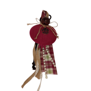 Υφασμάτινο Κρεμαστό Ρόδι Γούρι 2022 Μπορντώ 10 cm - γούρια, ρόδι, ύφασμα, χριστουγεννιάτικα δώρα, charms