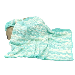 Κουβέρτα κούνιας καρότσι πλέκτη χειροποίητη 1,00x1,00εκ Μέντα - κουβέρτες, προίκα μωρού, δώρο για βάφτιση, βρεφικά, δώρα για μωρά