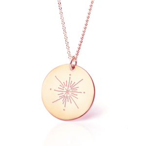 Κολιέ με άστρο σε κύκλο Ασήμι 925 - charms, επιχρυσωμένα, ασήμι 925, αστέρι, χριστουγεννιάτικα δώρα - 4