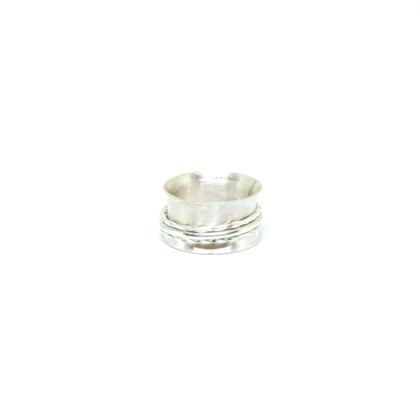spinner ασημένιο δαχτυλίδι με βεράκια που περιστρέφονται - ασήμι 925, βεράκια, σταθερά - 3