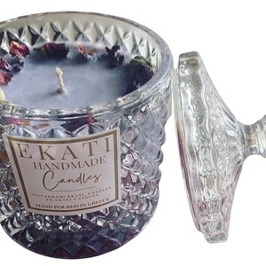 Φοντανιερα με αρωματικό κερι μαύρης ορχιδέας-290ml - αρωματικά κεριά, δώρα για γυναίκες, δώρα γενεθλίων, φυτικό, χειροποίητα