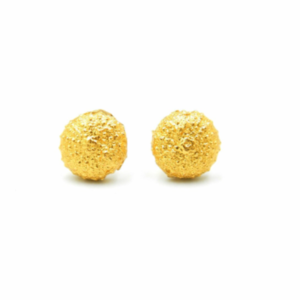 Καρφωτά σκουλαρίκια από αχινό 14 καρατίων επιχρυσωμένα σε ασήμι 925 - ασήμι, επιχρυσωμένα, καρφωτά, μικρά, καρφάκι