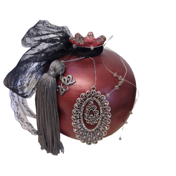 Κεραμικό ρόδι 14cm - πηλός, ρόδι, διακοσμητικά, χριστουγεννιάτικα δώρα