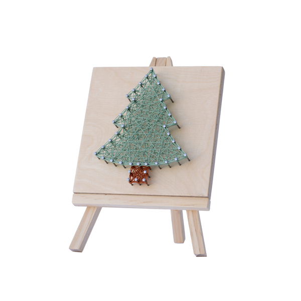 Χριστουγεννιάτικο διακοσμητικό καδράκι "Δέντρο" σε ξύλινο καβαλέτο - χριστουγεννιάτικο, διακοσμητικά, χριστούγεννα, δέντρο