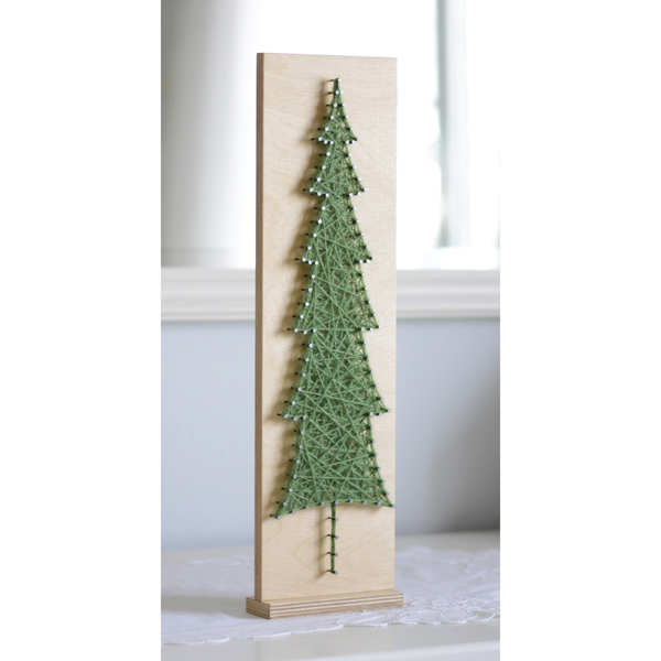 Διακοσμητικό χριστουγεννιάτικο δεντράκι 43x12cm - ξύλο, νήμα, διακοσμητικά, χριστούγεννα, δέντρο - 2