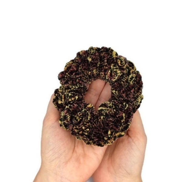 Βελουτέ scrunchie aninal print micropolyester - δώρο, βελούδο, λαστιχάκια μαλλιών