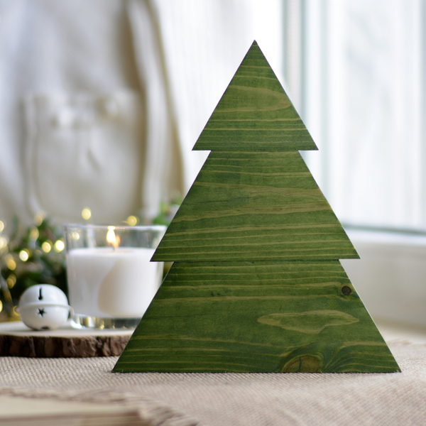 Πράσινο ξύλινο χριστουγεννιάτικο δέντρο - ξύλο, διακοσμητικά, χριστούγεννα, χριστουγεννιάτικα δώρα, δέντρο - 2