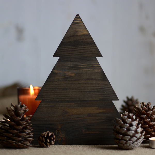 Καφέ ξύλινο χριστουγεννιάτικο δέντρο - ξύλο, διακοσμητικά, χριστούγεννα, χριστουγεννιάτικα δώρα, δέντρο - 2