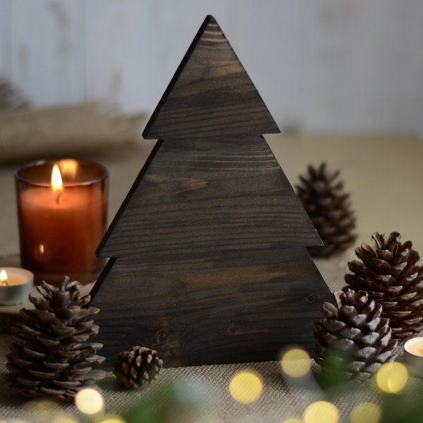 Καφέ ξύλινο χριστουγεννιάτικο δέντρο - ξύλο, διακοσμητικά, χριστούγεννα, χριστουγεννιάτικα δώρα, δέντρο - 4