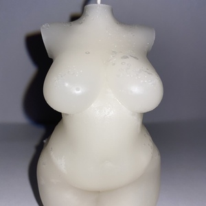 Body candle white Aphrodite - αρωματικά κεριά, κερί σόγιας, body candle - 4