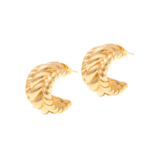 Kokoro gold σκουλαρίκια - κρίκοι, μικρά, επιχρυσωμένα, ατσάλι
