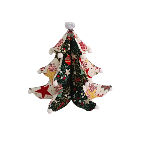 Xριστουγεννιατικο σετακι δώρου STARS - ύφασμα, διακοσμητικά, δέντρο - 2