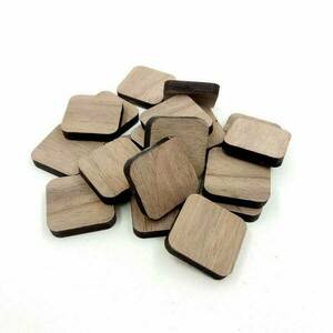 Ξύλινα στοιχεία για σκουλαρίκια σε τετράγωνο σχήμα 10 τεμάχια - υλικά κοσμημάτων, ξύλινα κοσμήματα, ξύλο