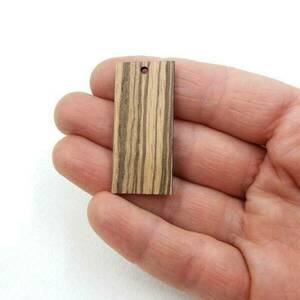 Ξύλινα στοιχεία για σκουλαρίκια σε μακρόστενο σχήμα - ξύλινα κοσμήματα, υλικά κοσμημάτων - 2