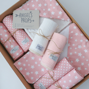 Newborn Box - Σετ νεογέννητου 10 τεμαχίων - "Little Stars" - κορίτσι, δώρα για βάπτιση, βρεφικά, προίκα μωρού, σετ δώρου - 3