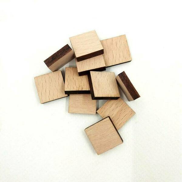 Ξύλινα τετράγωνα στοιχεία για κοσμήματα σετ 10 τεμαχίων - ξύλινα κοσμήματα, υλικά κοσμημάτων, ξύλινα