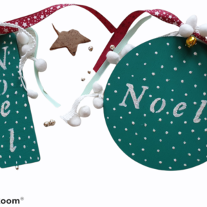 Χριστουγεννιάτικο καδράκι και σελιδοδείκτης Νoel - διακοσμητικά, ξύλο, χριστουγεννιάτικα δώρα