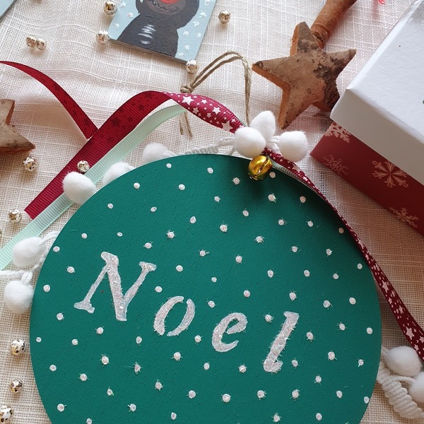 Χριστουγεννιάτικο καδράκι και σελιδοδείκτης Νoel - ξύλο, διακοσμητικά, χριστουγεννιάτικα δώρα - 5