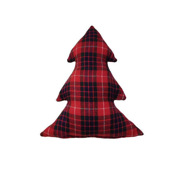 Χειροποίητο Μαξιλάρι σε σχήμα Χριστουγεννιάτικου Δέντρου 40x30 - ύφασμα, vintage, διακοσμητικά, μαξιλάρια