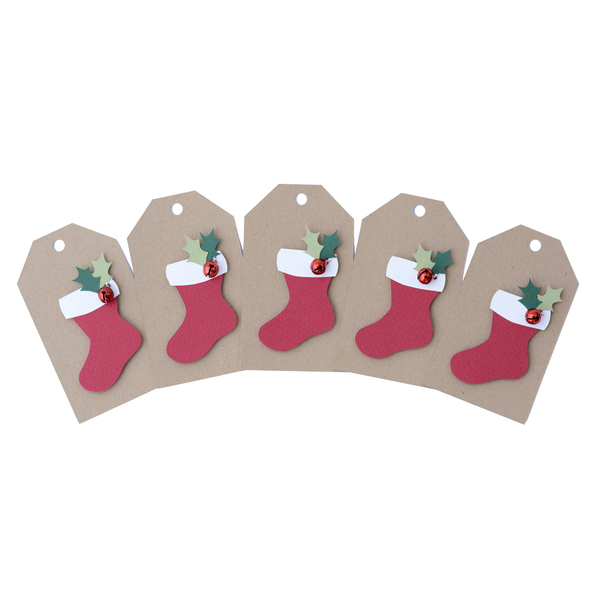 Σετ 5 χειροποίητες ετικέτες για δώρα - δώρο, χριστούγεννα, ευχετήριες κάρτες