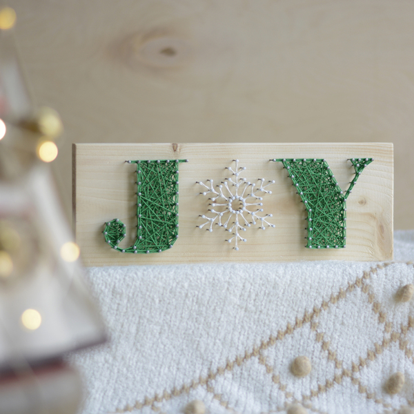 Ξύλινο χριστουγεννιάτικο διακοσμητικό "JOY" 29,5x11cm - χριστουγεννιάτικο, διακοσμητικά, χριστούγεννα, χιονονιφάδα - 4