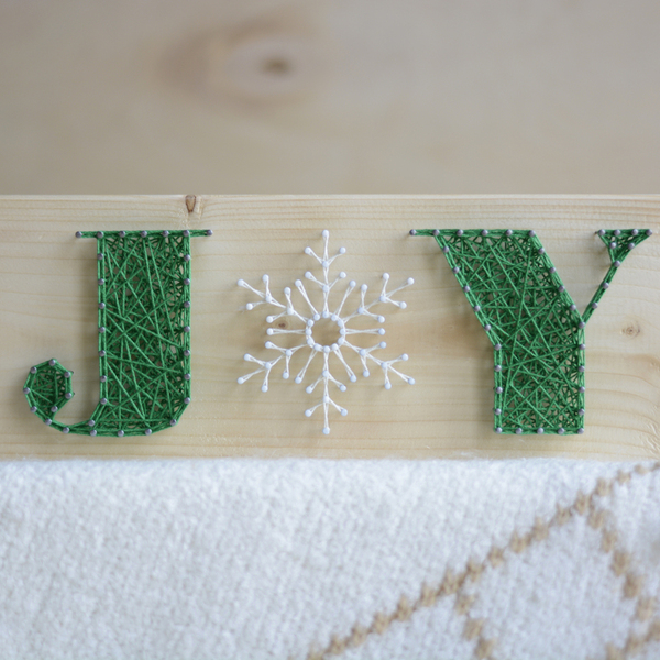 Ξύλινο χριστουγεννιάτικο διακοσμητικό "JOY" 29,5x11cm - χριστουγεννιάτικο, διακοσμητικά, χριστούγεννα, χιονονιφάδα - 5