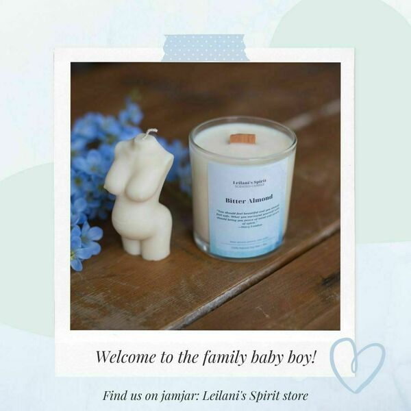 Baby Shower gift box - αρωματικά κεριά, vegan friendly - 2