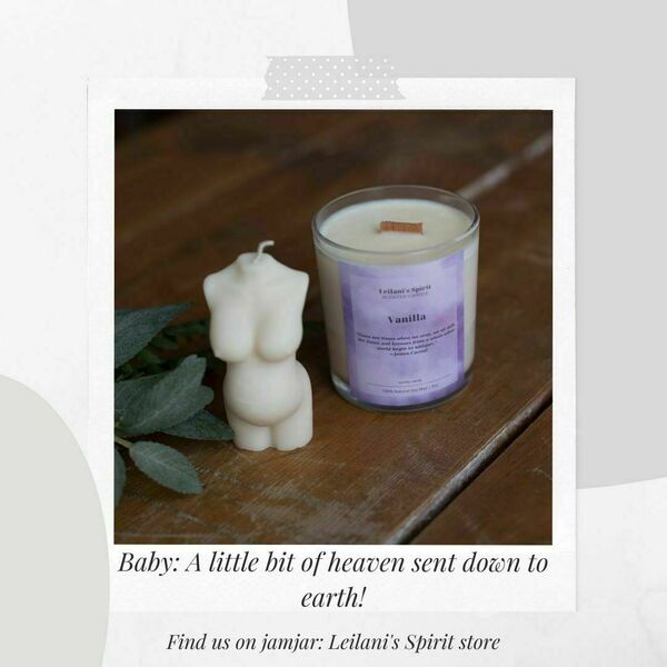Baby Shower gift box - αρωματικά κεριά, vegan friendly - 3
